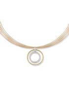 18k Multi-strand Diamond Pendant Necklace