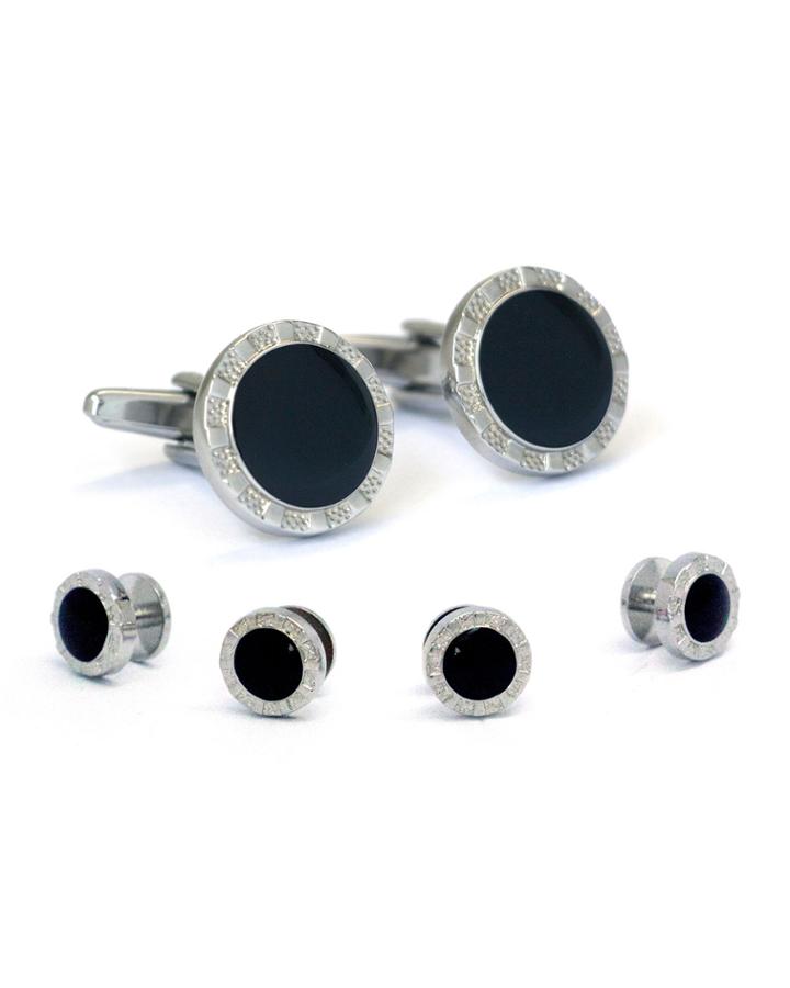 Round Cuff Links & Shirt
