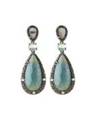 Mixed Gemstone & Diamond Drop Earrings