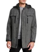 Men's Doyle Melange Tech Four Pocket Hooded Jacket