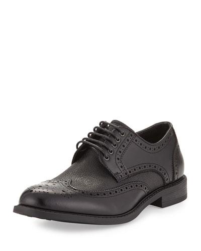 Jace Leather Brogue Oxford, Black