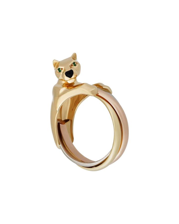 Estate Panthere Trinity 18k Triple Band Ring,