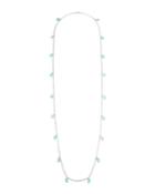 One-of-a-kind Long Briolette Necklace, Blue Topaz