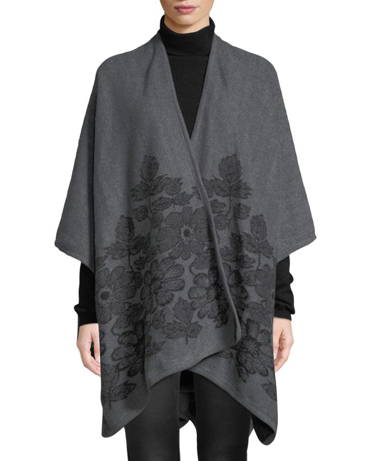 Floral Cold-weather Ruana
