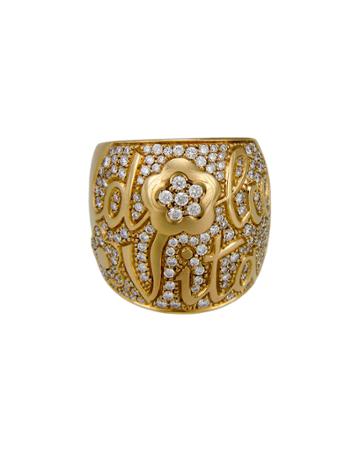 Pasquale Bruni Dolce Vita 18k Diamond Flower Band Ring, Women's, Size: