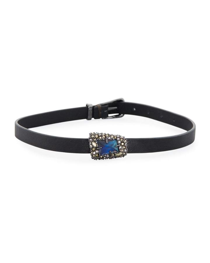 Leather Choker Wrap Bracelet