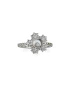 Happy Diamonds 18k White Gold Diamond Flower Ring,