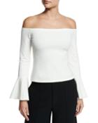 Lindes Off-the-shoulder Bell-sleeve Top