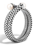 Dot Pearl Double Coil Bracelet,