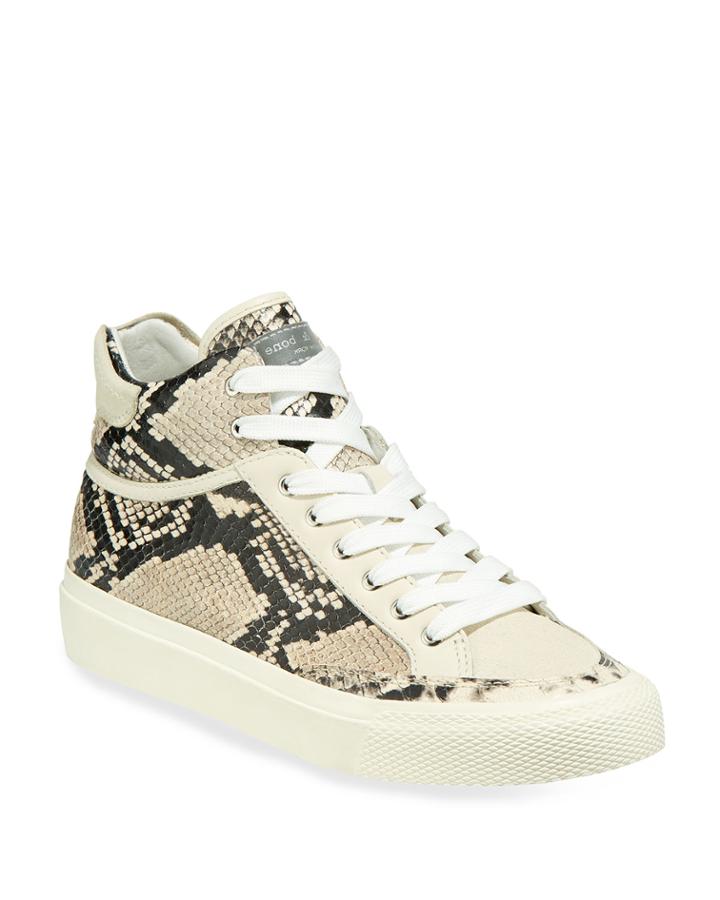 Army Printed Leather High-top