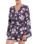 Tassel-trim Long-sleeve Romper