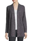 Texture-stitch Open-front Cardigan