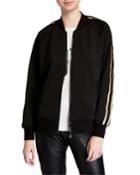 Mixed Metallic Stripe Track Jacket