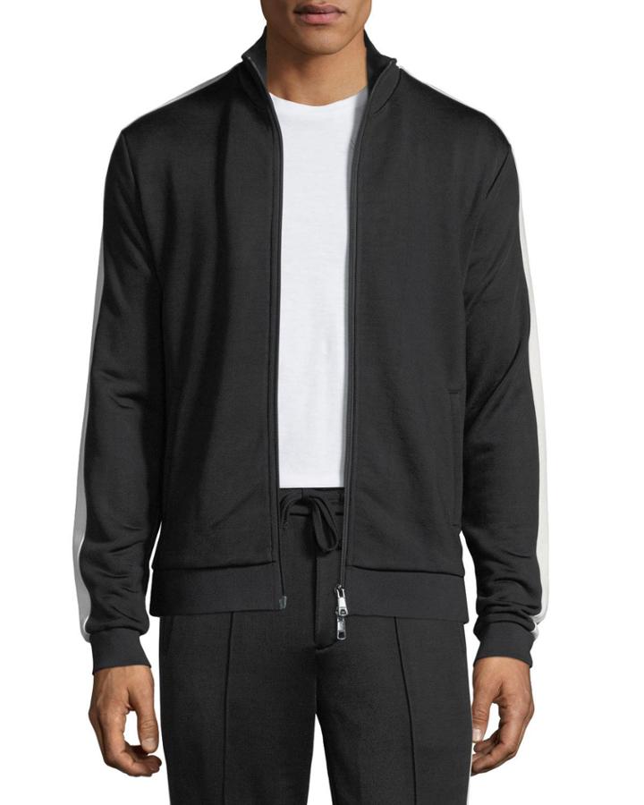 Side-striped Zip-front Jacket
