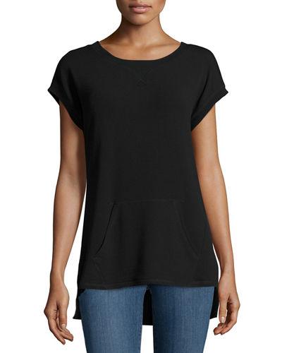 Cap-sleeve Crewneck