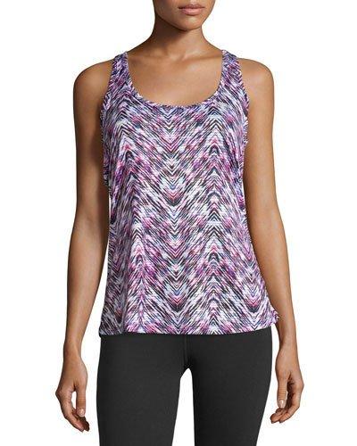 Flip Side Racerback Singlet Tank, White/black