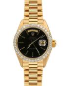 Pre-owned 36mm 18k Men's Diamond Day-date Watch