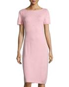 Santana Knit Short-sleeve Dress Dress, Pink