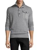 Wool-cashmere Blend Mock-neck