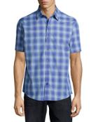 Plaid Woven Short-sleeve