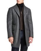 Men's Wool Twill Car Coat W/