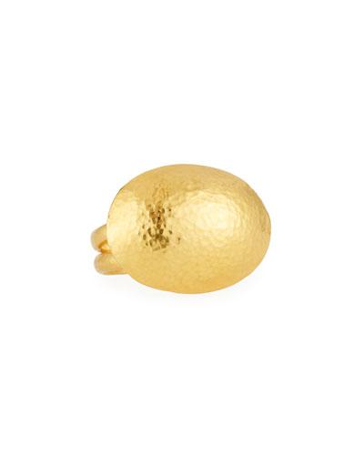 Jordan 24k Domed Lentil Ring,