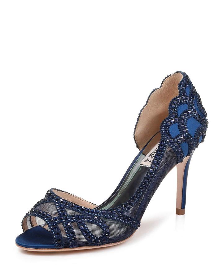 Marla Embellished Peep-toe Evening Pumps