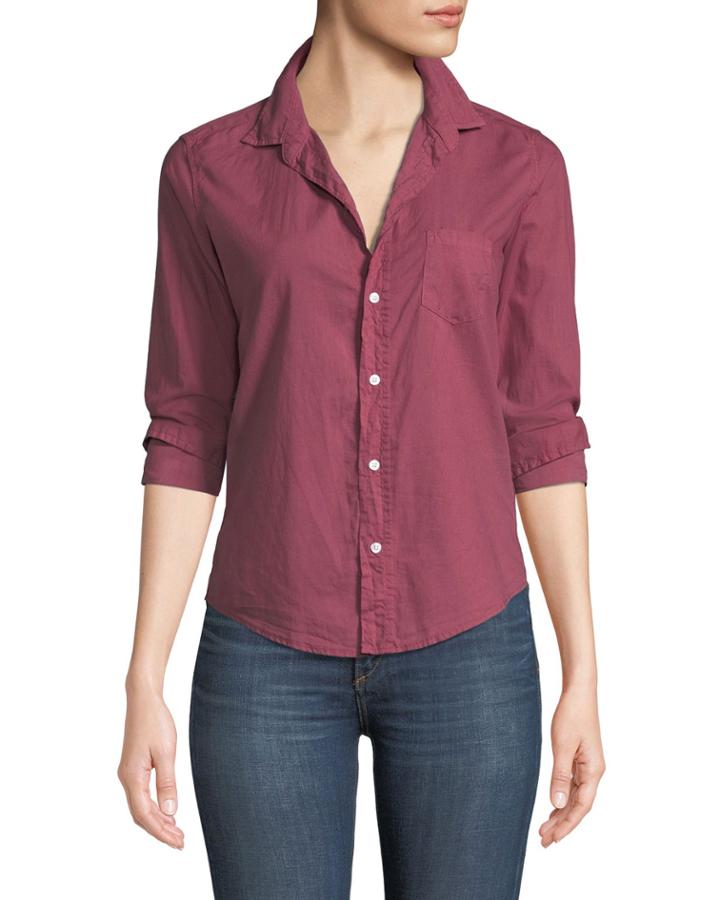Barry Long-sleeve Poplin Button-front