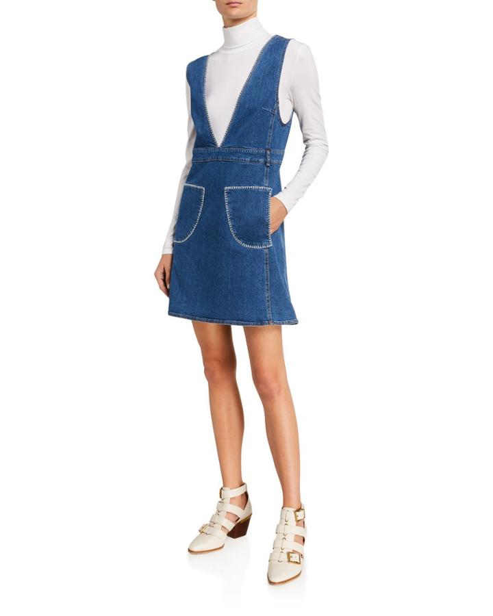 Deep-v Sleeveless Denim