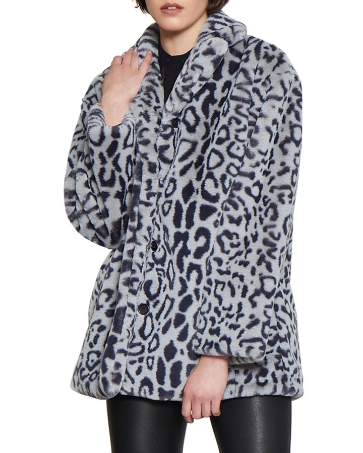 Coleman Faux Fur Printed Coat