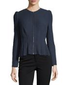Boucl&eacute; Tweed Peplum Jacket