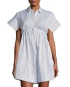 Luck Be A Lady Striped Dress, Blue