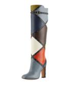 Over-the-knee Colorblock Boots