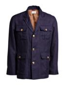 Men's Safari Jacket With Blazer Rever