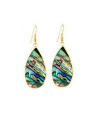 Abalone-hue Teardrop Earrings,