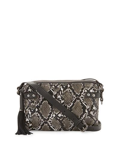 Cruz Snake-embossed Crossbody Bag