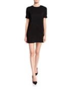 Shiny Jacquard Short-sleeve