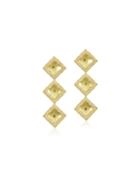 Triple Panashri Drop Earrings With Diamonds