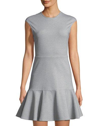 Essential Flare Cap-sleeve Ponte