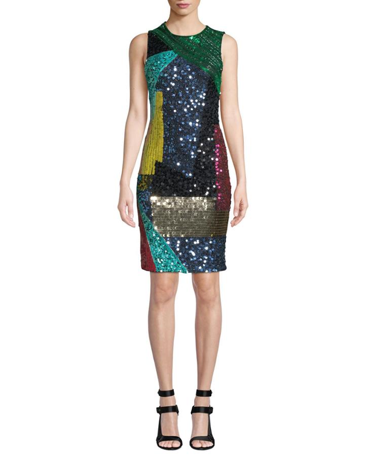 Nat Embellished Mid-length Fitted Dress
