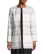 Pria Open-front Coat, Beige