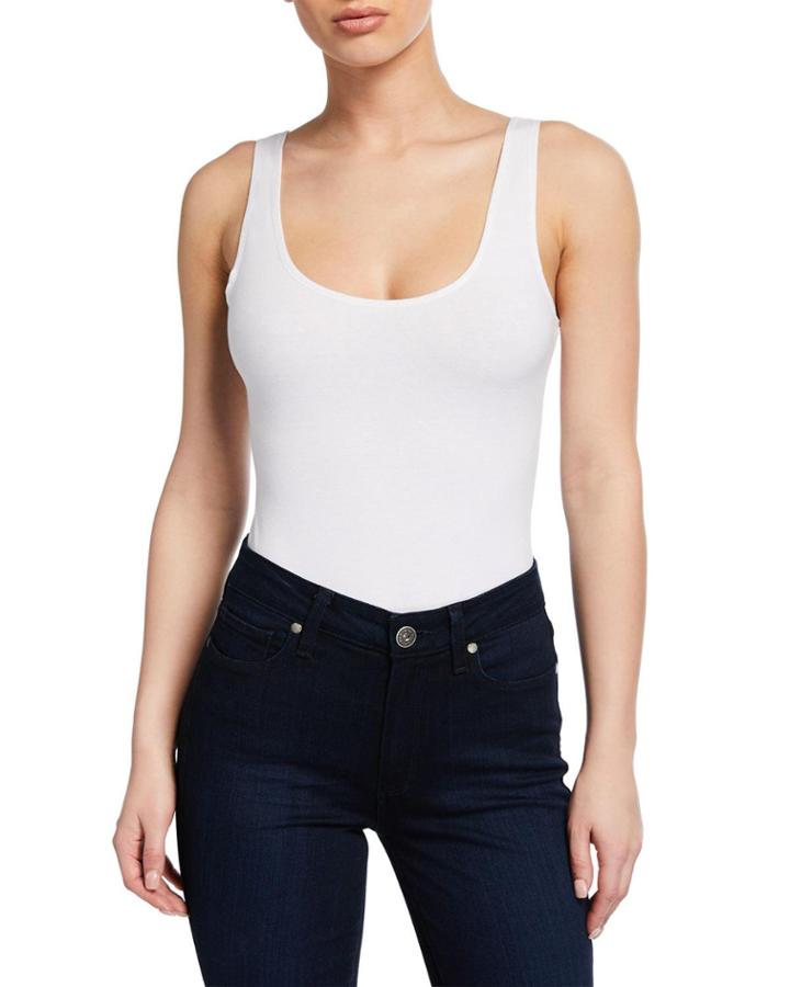 Scoop-neck Sleeveless Bodysuit