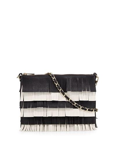 Beth Layered Fringe Flat Crossbody Bag