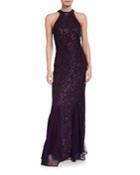 Halter Neck Lace Sequin