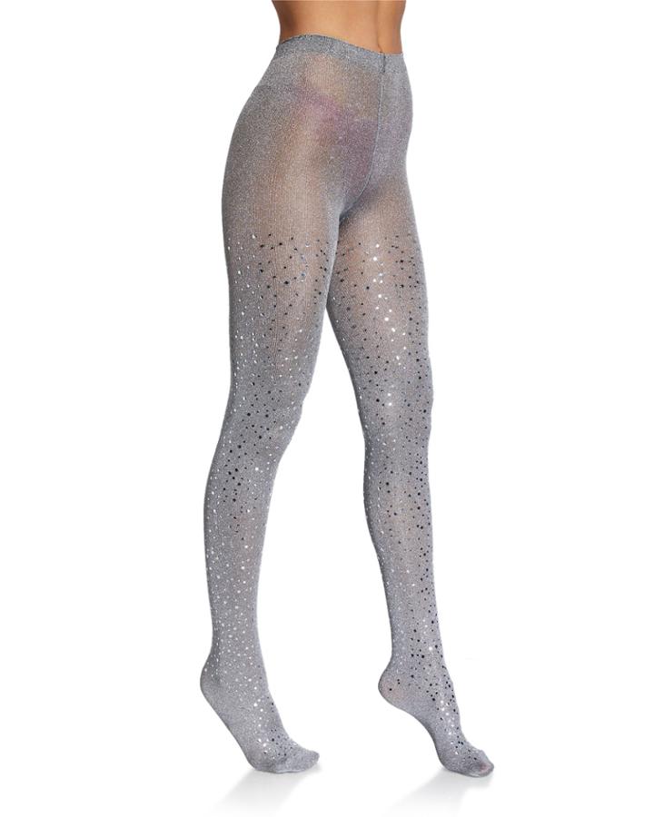Kathrin Metallic-knit Tights