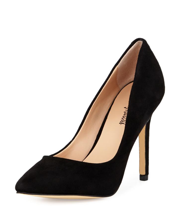 Prestige Leather Pointed-toe Pump, Black