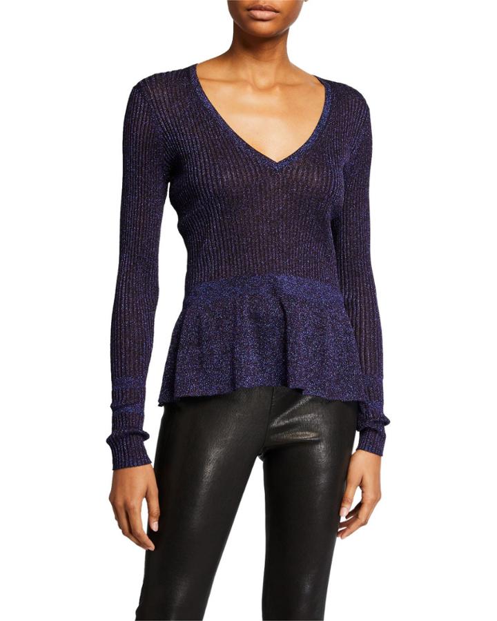 Esmeralda V-neck Metallic