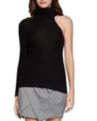 One-shoulder Turtleneck Cotton