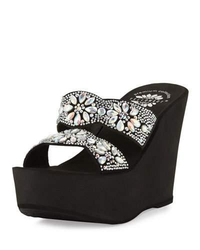 Paloma Embellished Platform Wedge