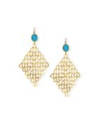 Turquoise Chain-link Statement Earrings